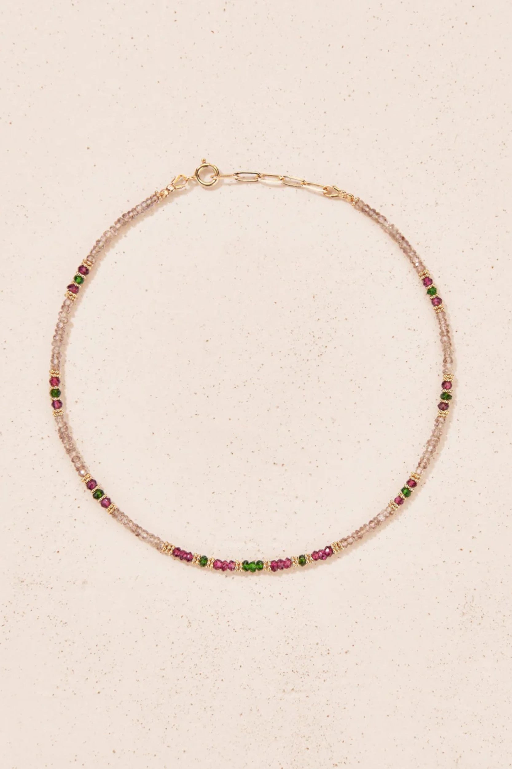 Gyana Necklace Zircon Diopside Grenat