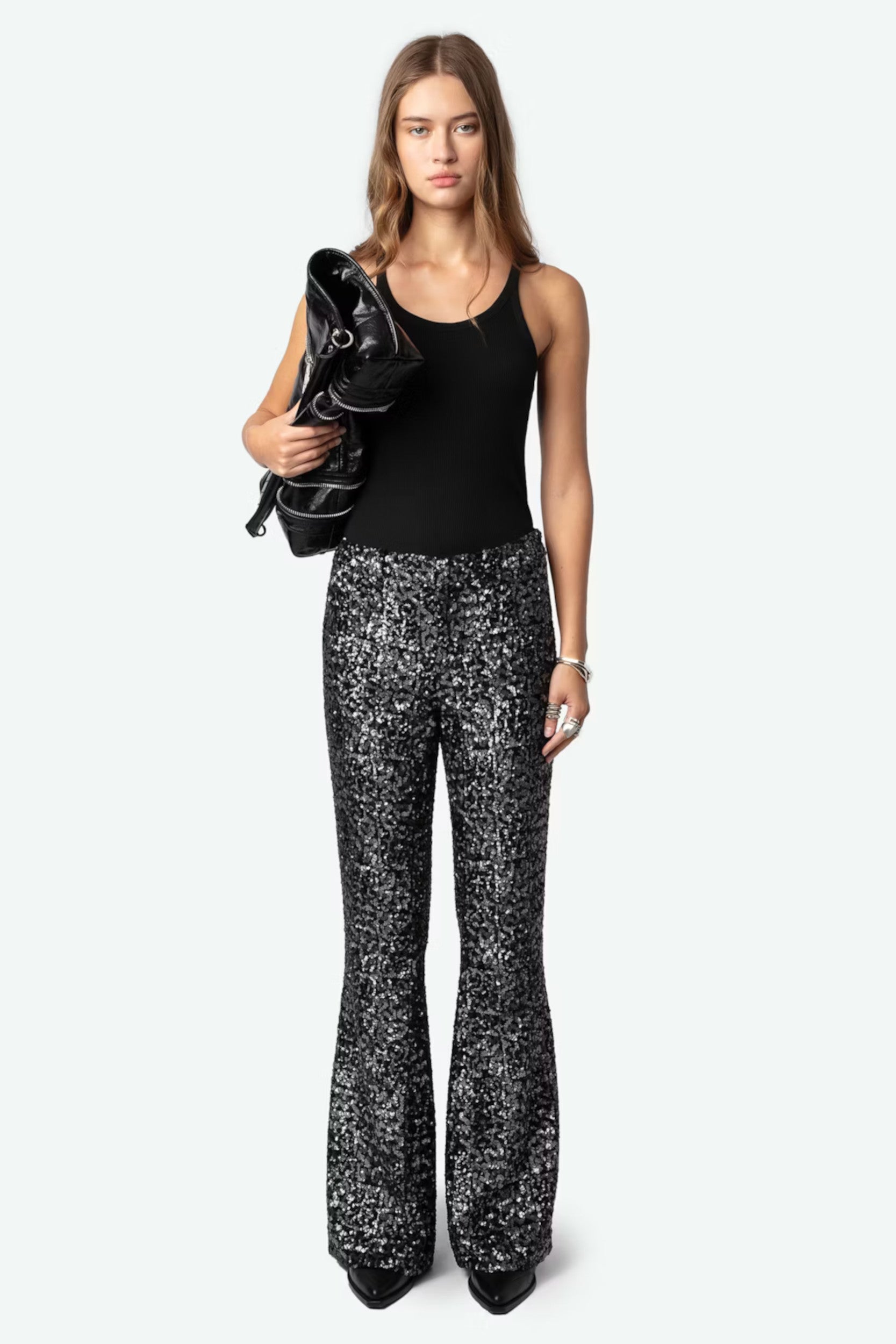 Prevy Sequins Trousers Black