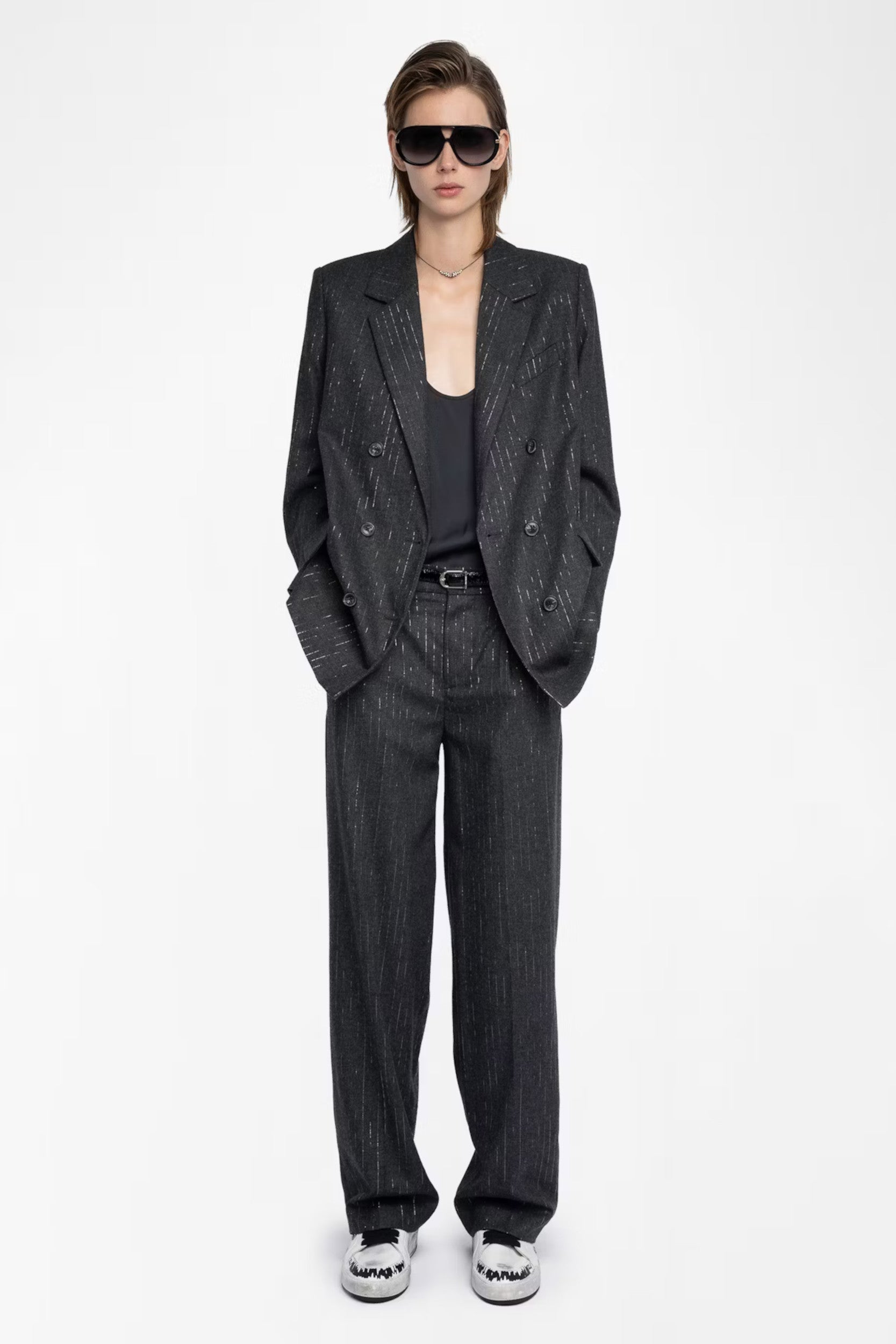 Puros Flanelle Stripes Pant Anthracite