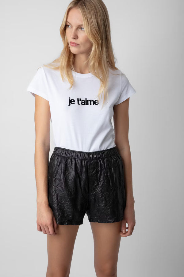Woop ICO Floc JE T'AIME T-shirt White