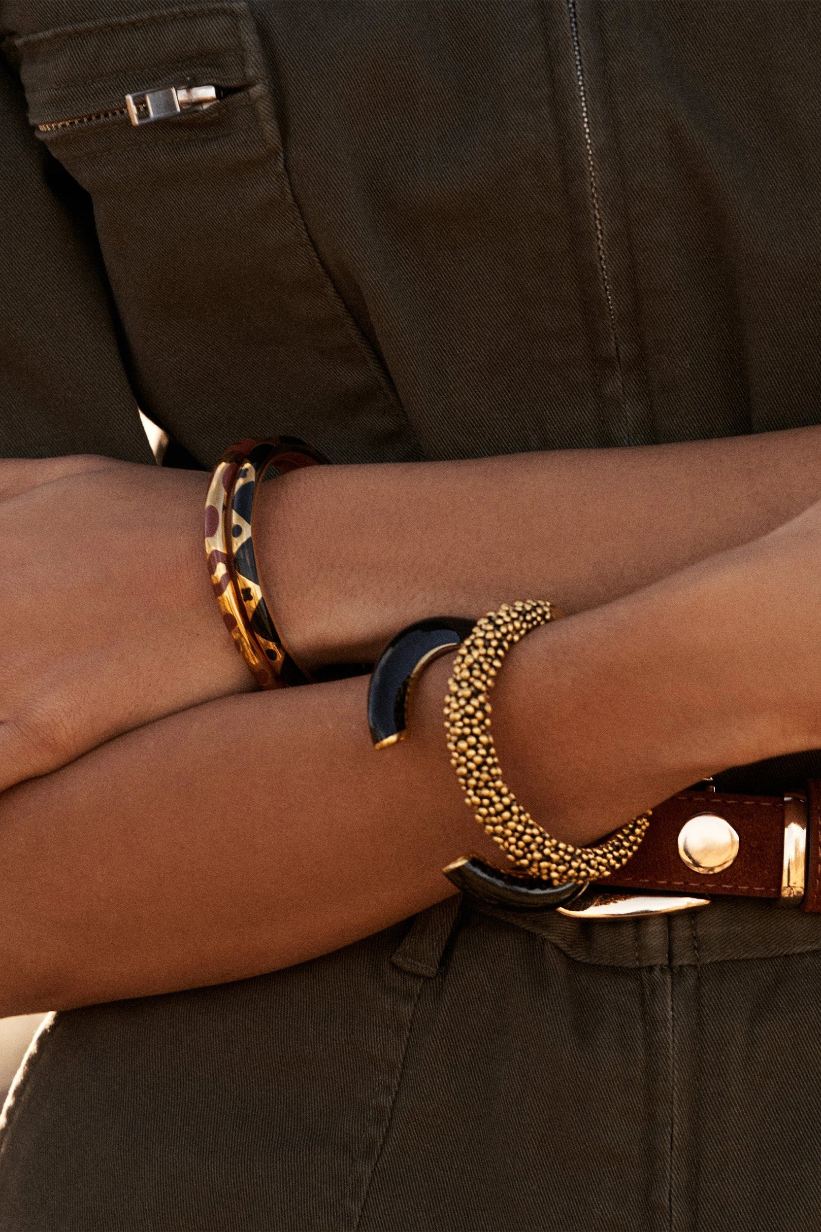 Positano Safari Bracelet Métal Doré — vue 2