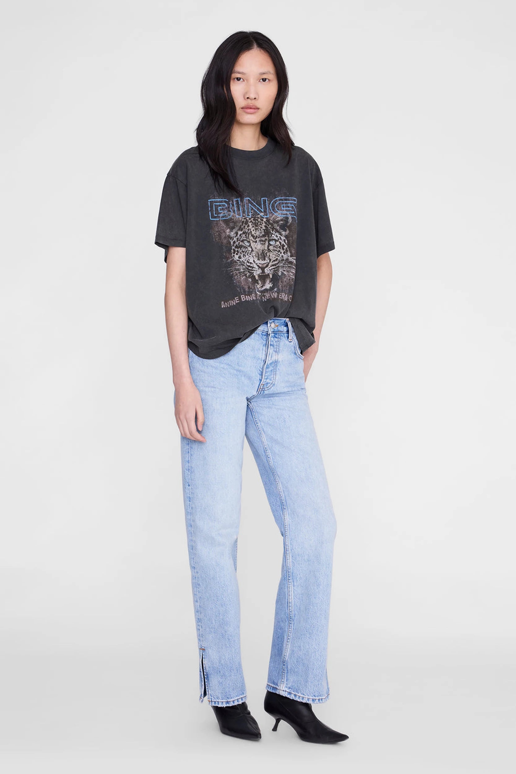 Cade T-shirt Noir Anine Bing, vue 1