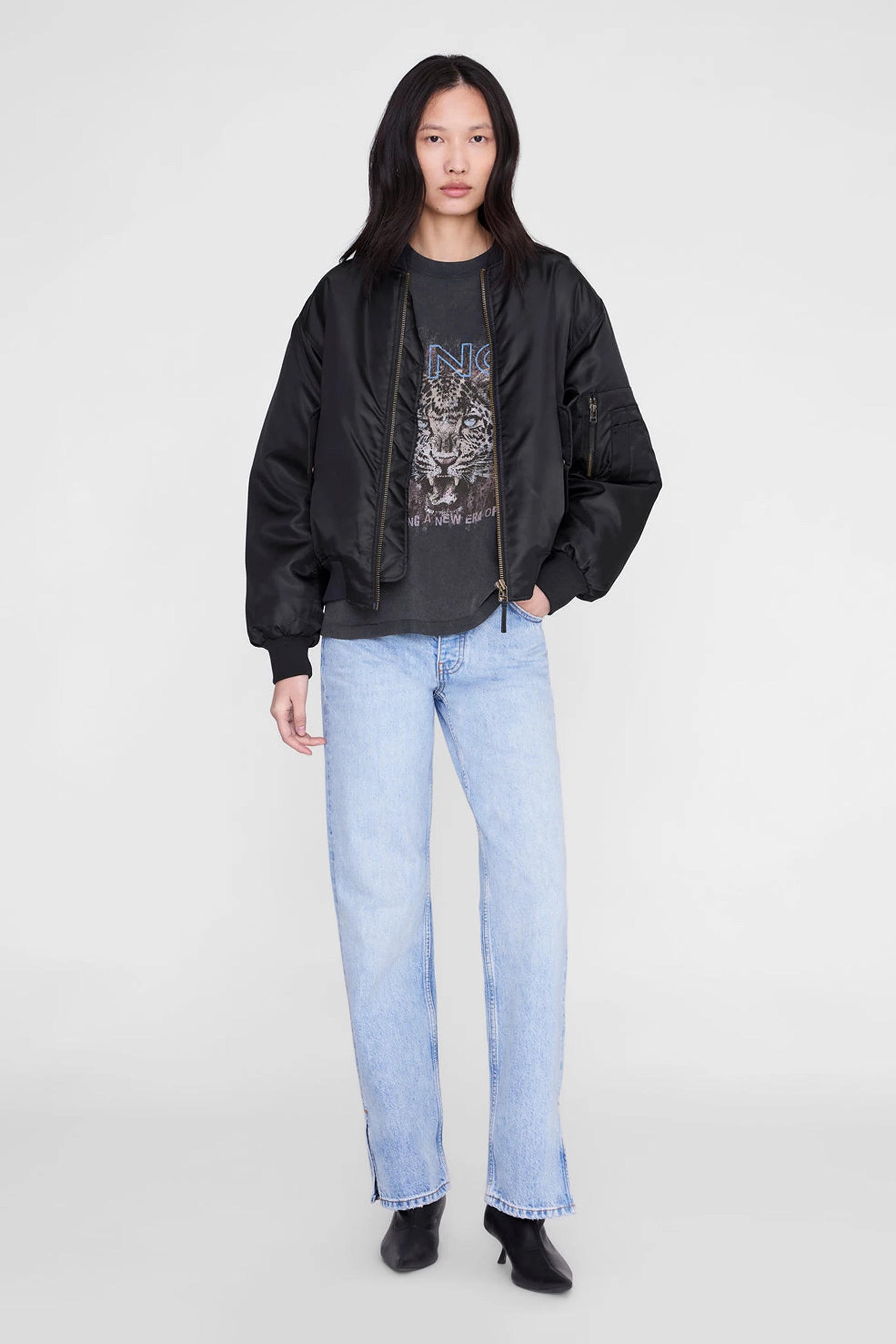 Cade T-shirt Noir Anine Bing, vue 2