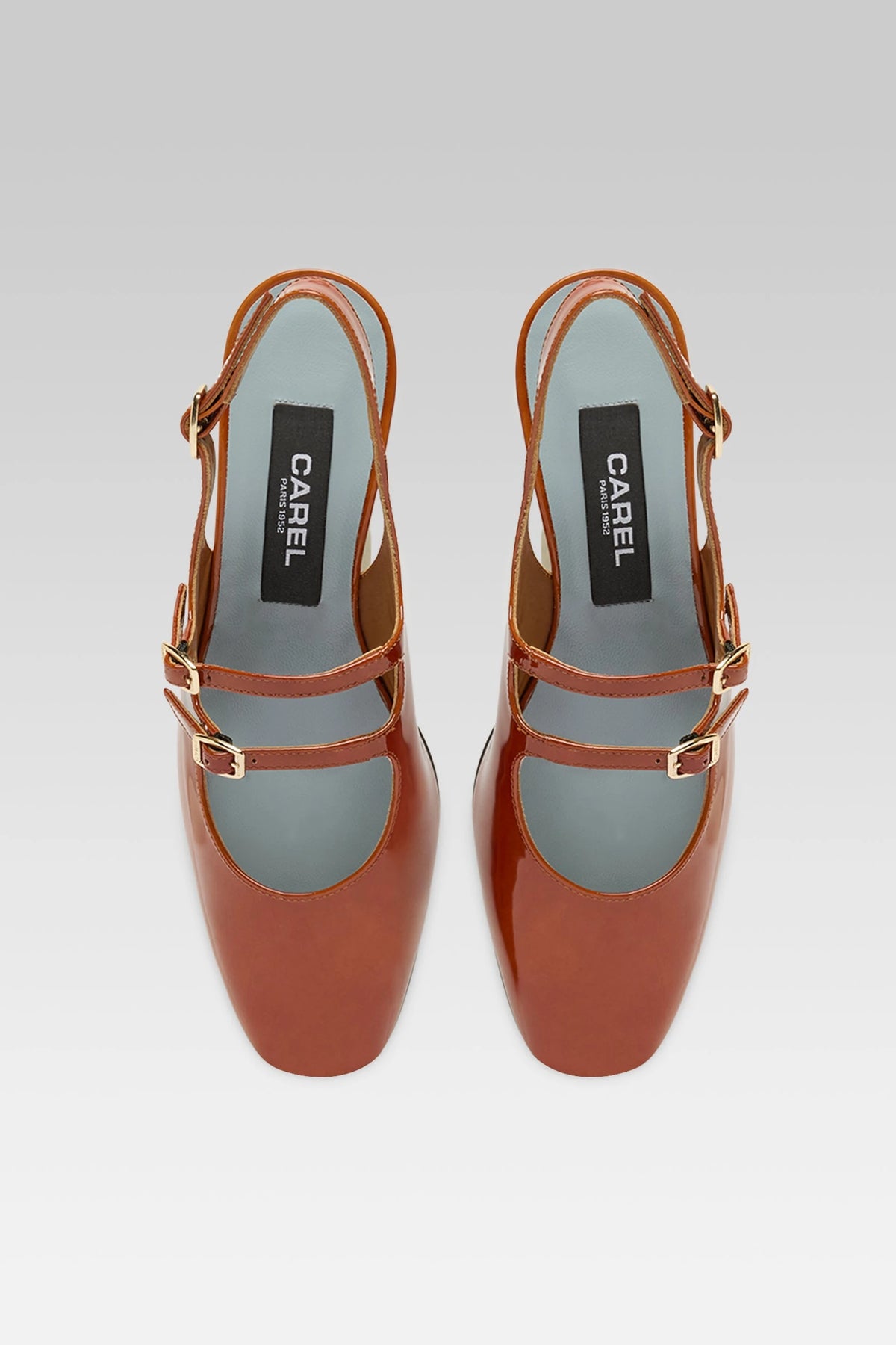 Peche 26 Escarpins Caramel Verni Carel, vue 3