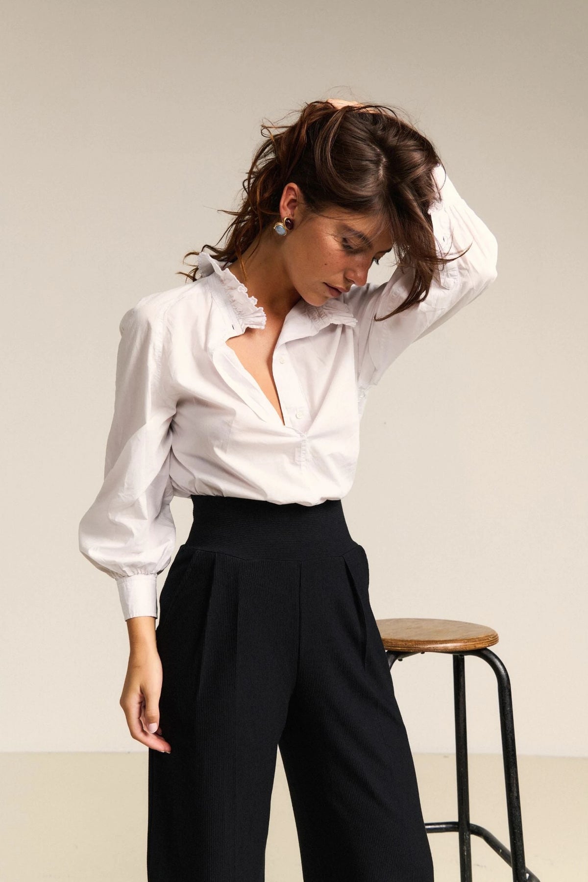 Madeleine Pantalon Noir Flair, vue 2