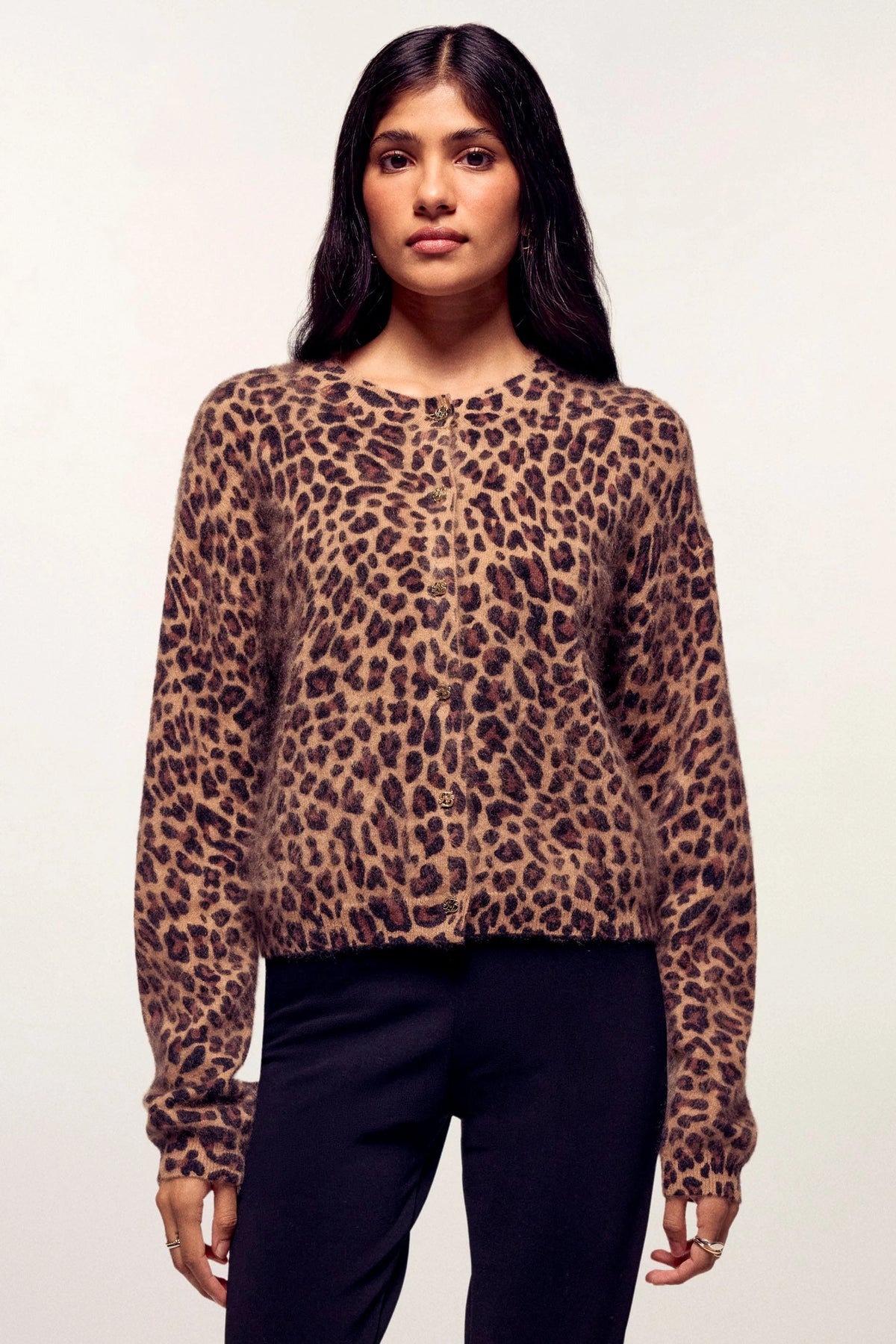 2601WPC03989 Pull cardigan Leopard From Future, vue 1