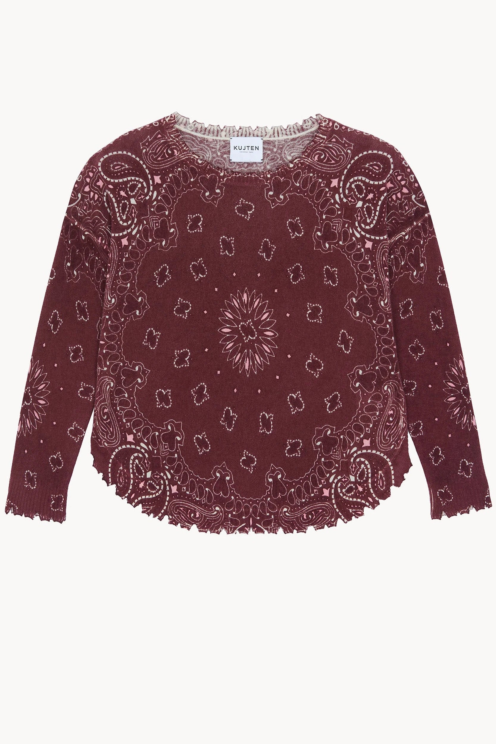 Mela Bandana Bico Pull Bordeaux Milano Kujten, vue 4
