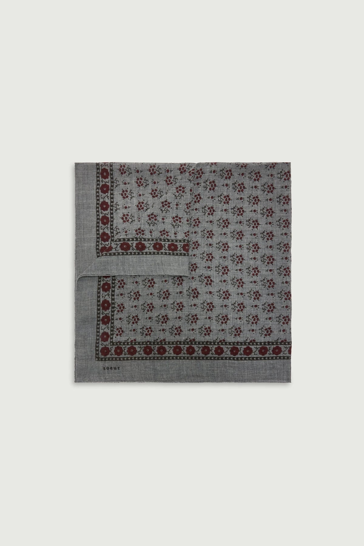 Dclassiq Écharpe Gris foncé Kaki Soeur, vue 1