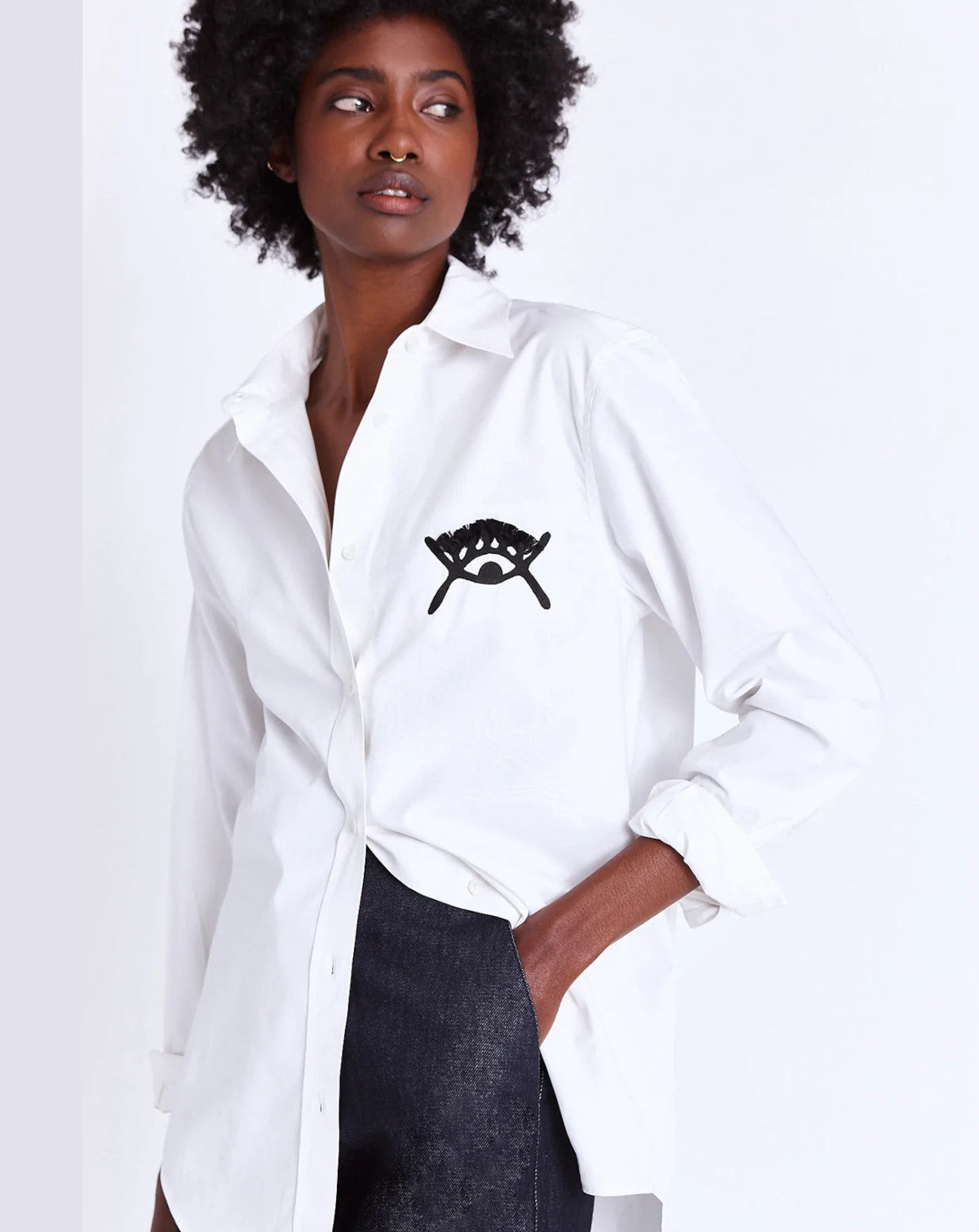 Chemise Boyfriend Urembo Eye Blanc