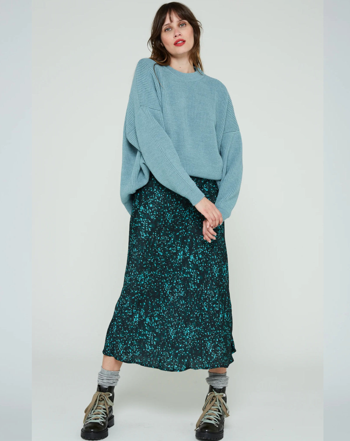 Emily Zanga Paterns Skirt Green