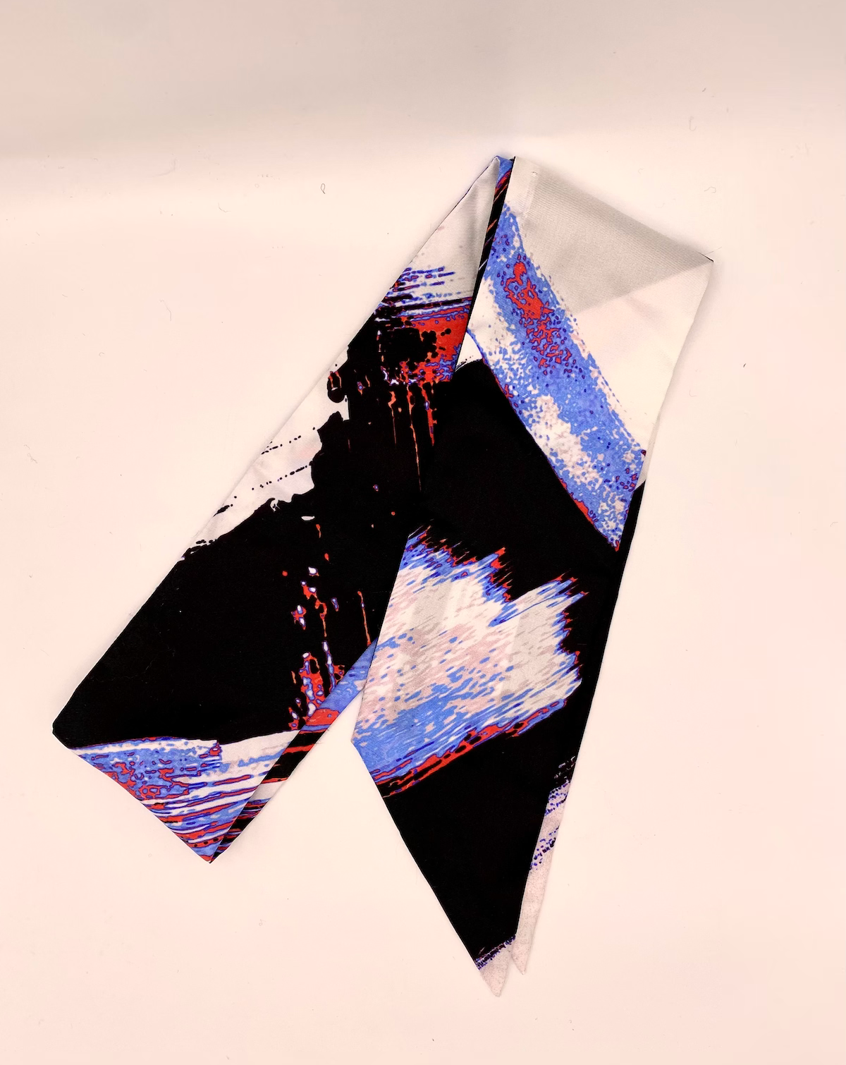 Hayet Scarf Black Off White