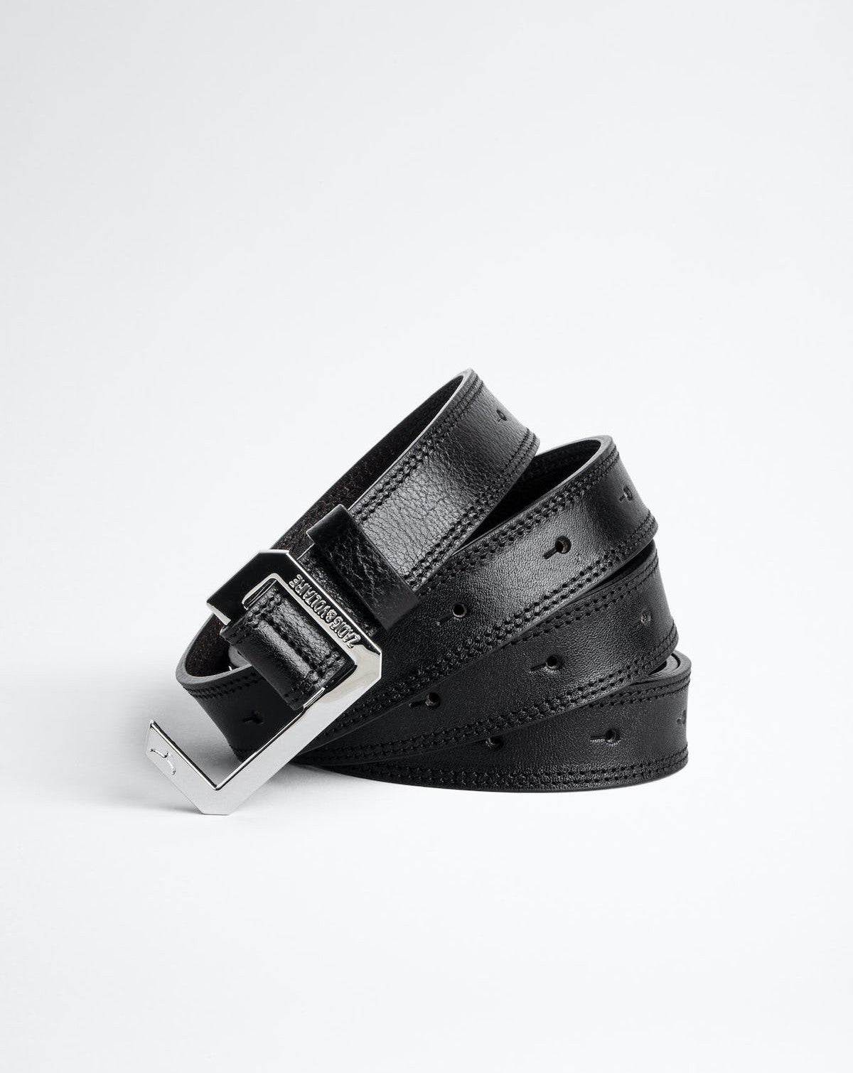 Ceinture La Cecilia en cuir végétal noir Bonny