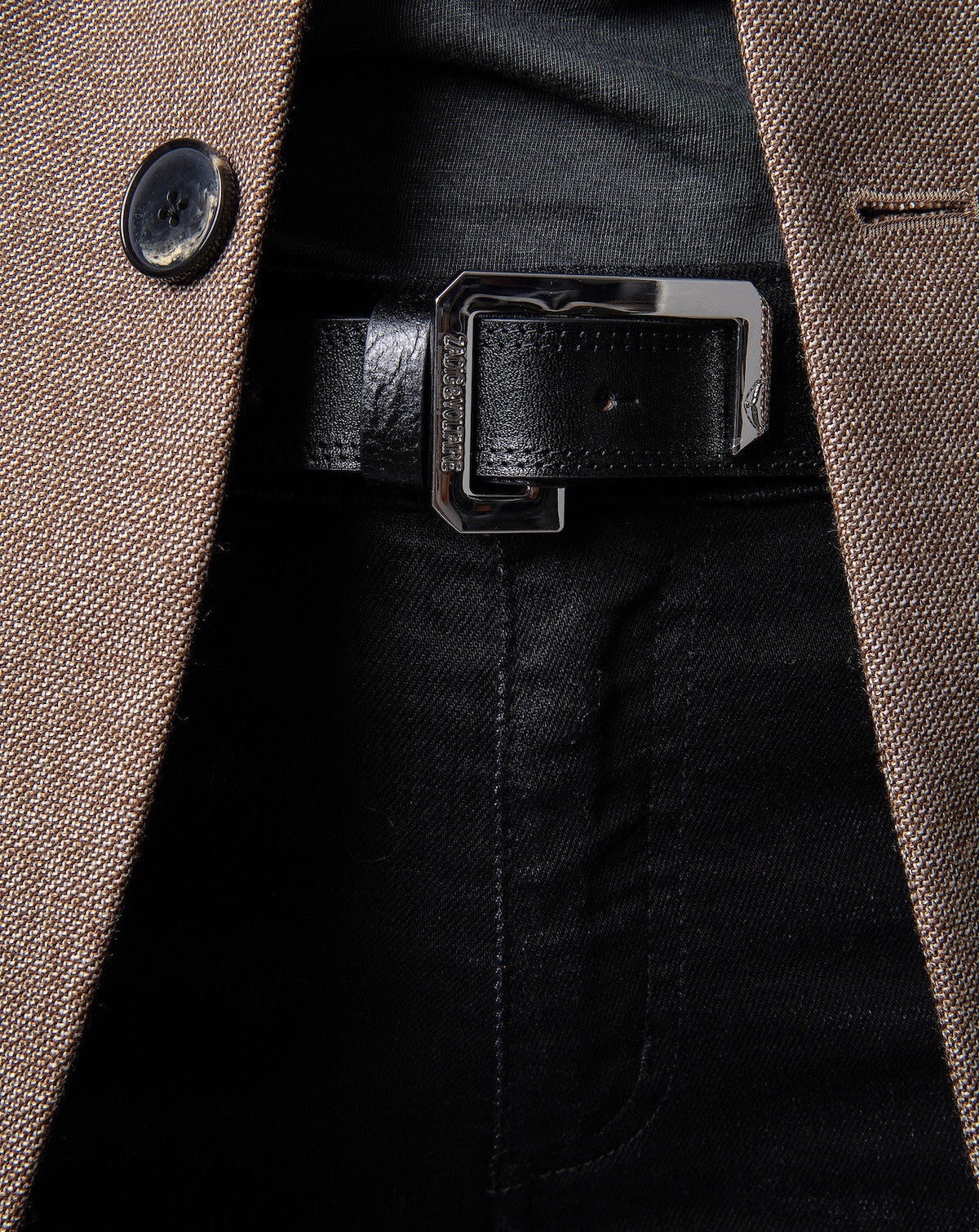 Ceinture La Cecilia en cuir végétal noir Bonny