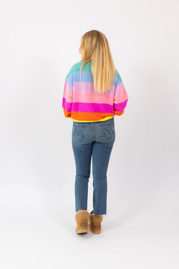 Rainbow Mailbu V 2.0 Sweater Pineapple Papaya Confetti Jeans Surf