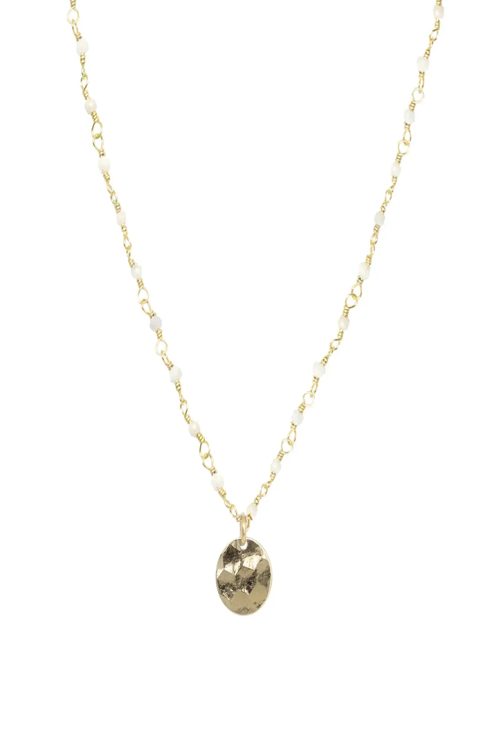 Mini Stones Necklace White Agatha