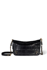 Bobi S Bag Black Crocodile Print