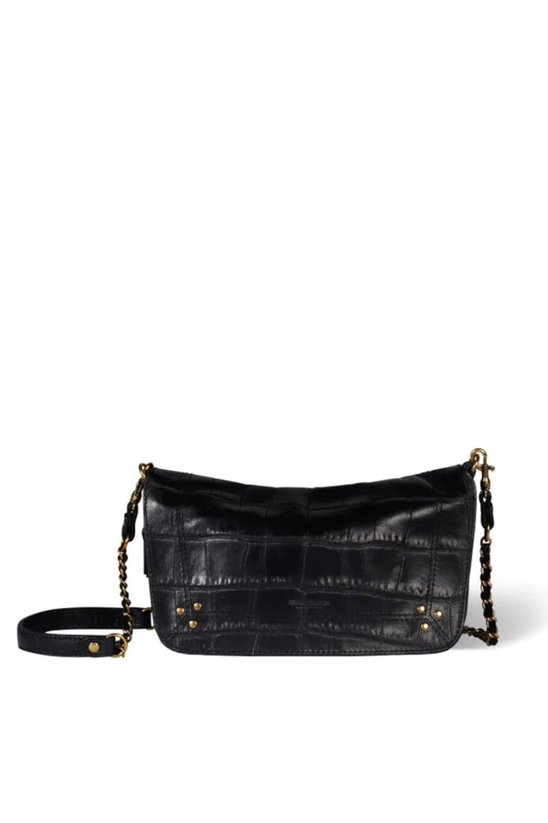 Bobi S Bag Black Crocodile Print