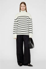 Courtney Sweater Ivory And Black Stripe Multi