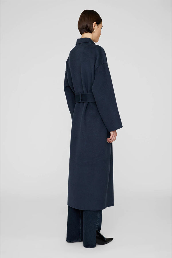 Dylan Maxi Coat Navy