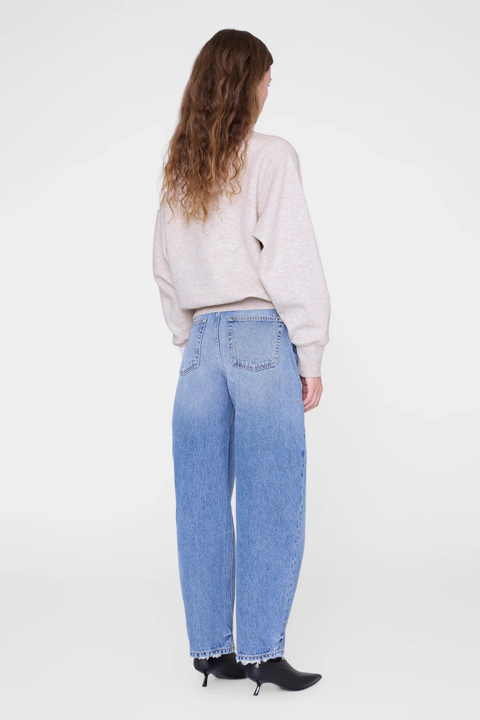 Harry Shrunken Sweater Oatmeal Melange