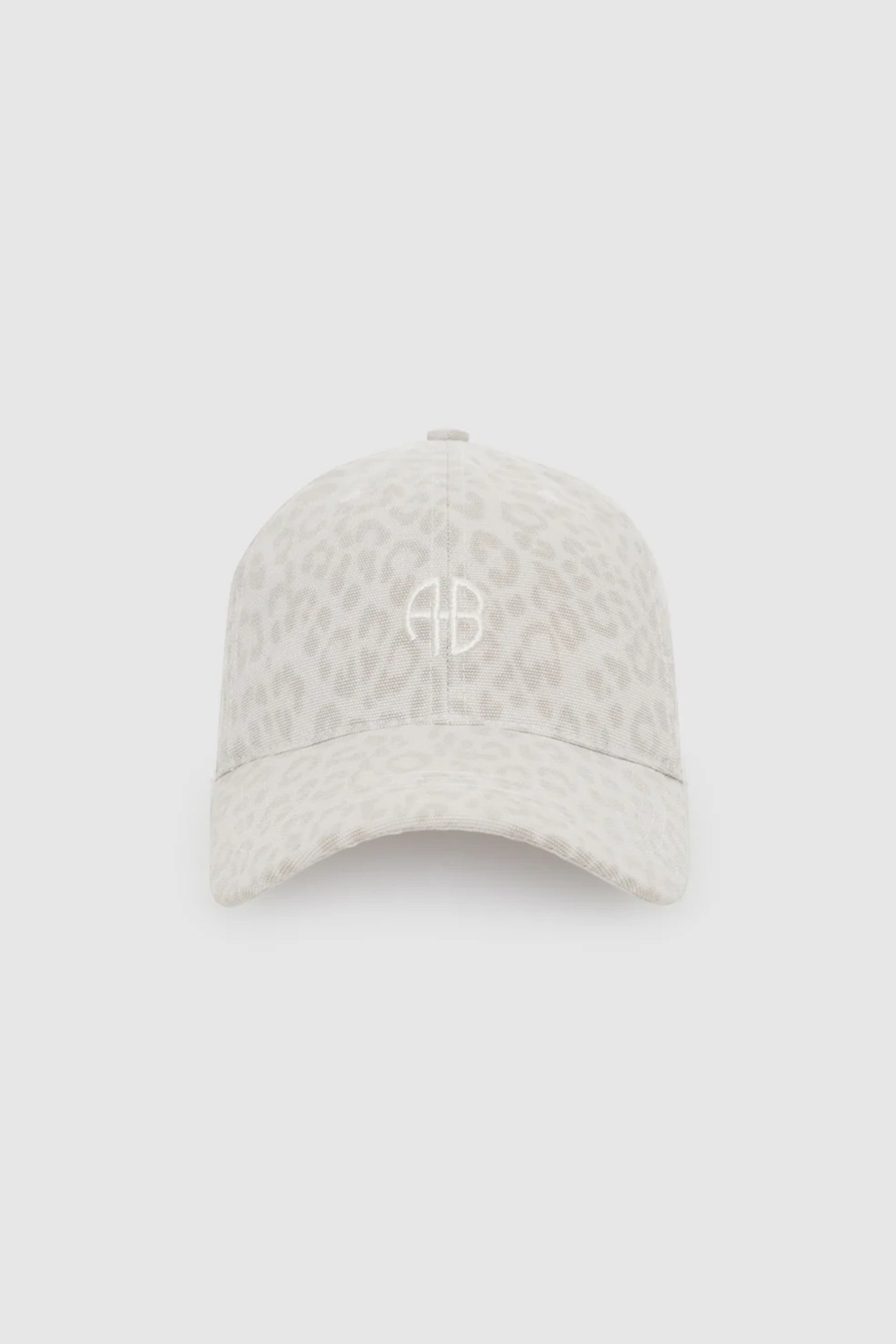 Jeremy Baseball Cap Washed White Leopard