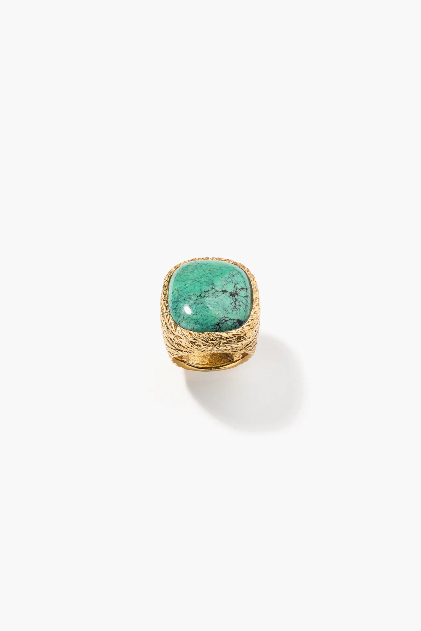 Miki Ring Turquoise Metal Gold