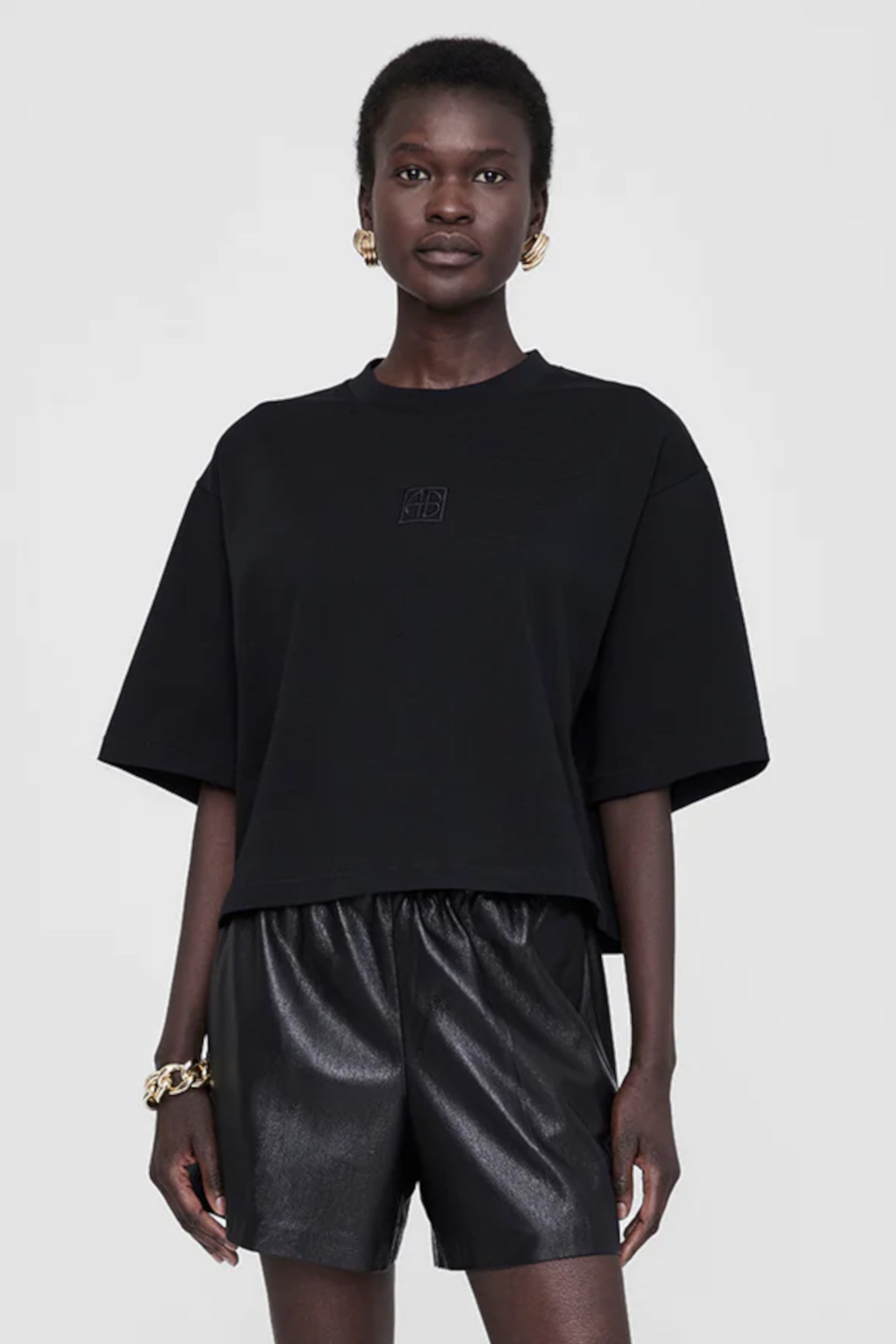 Myers Cropped T-Shirt Black