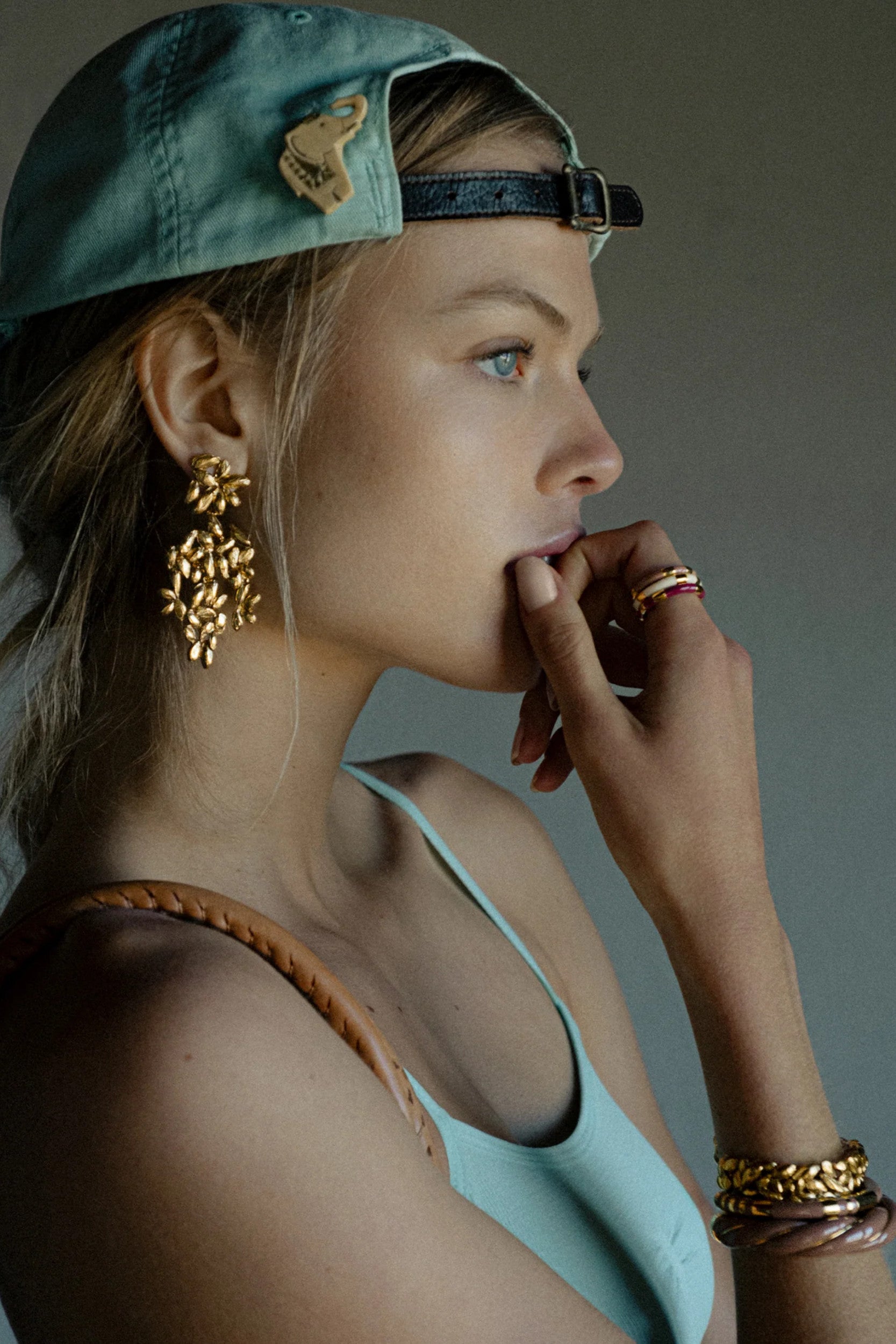 Positano Ring Metal Gold Ivory