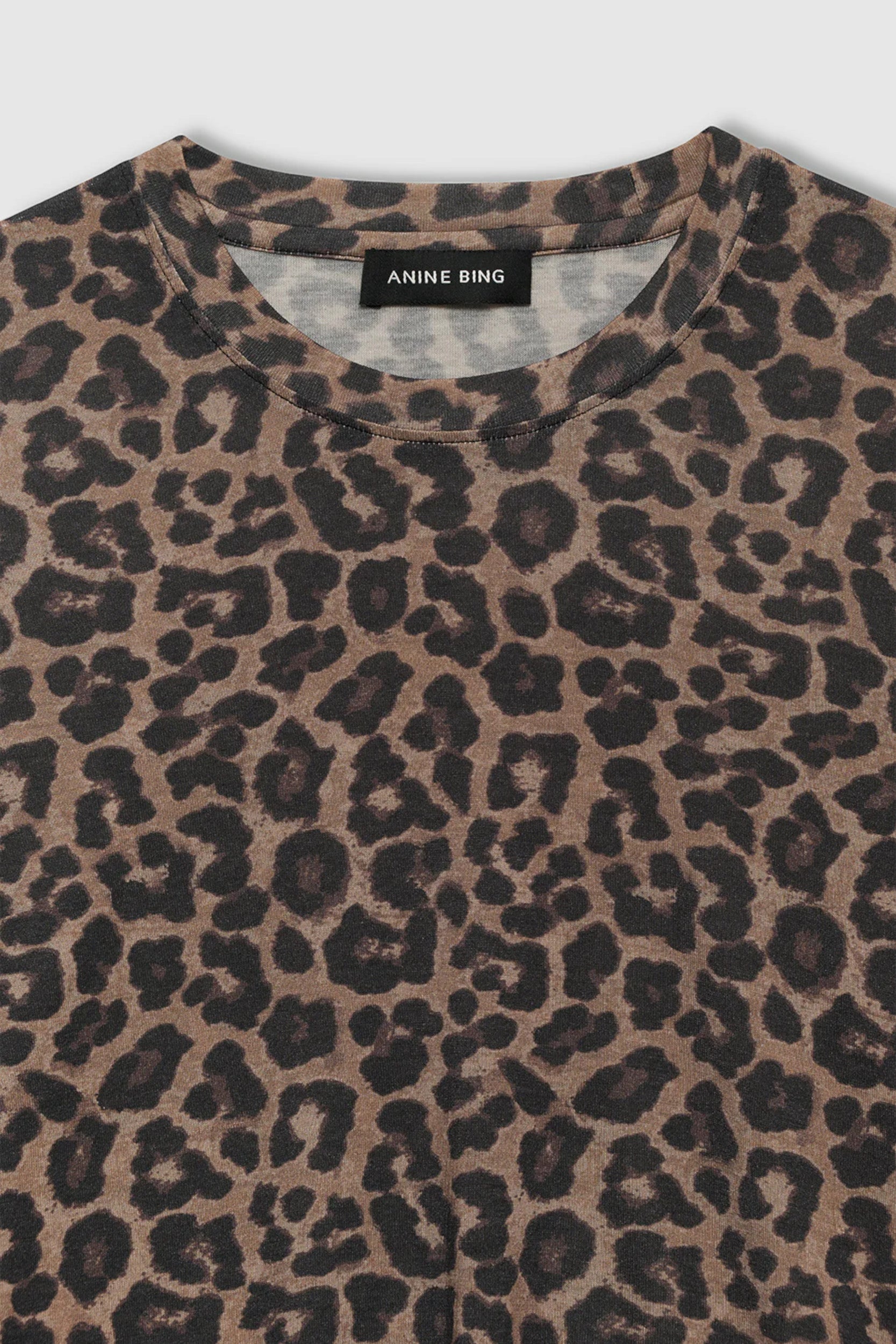 Sylvie T-shirt Black Brown Leopard