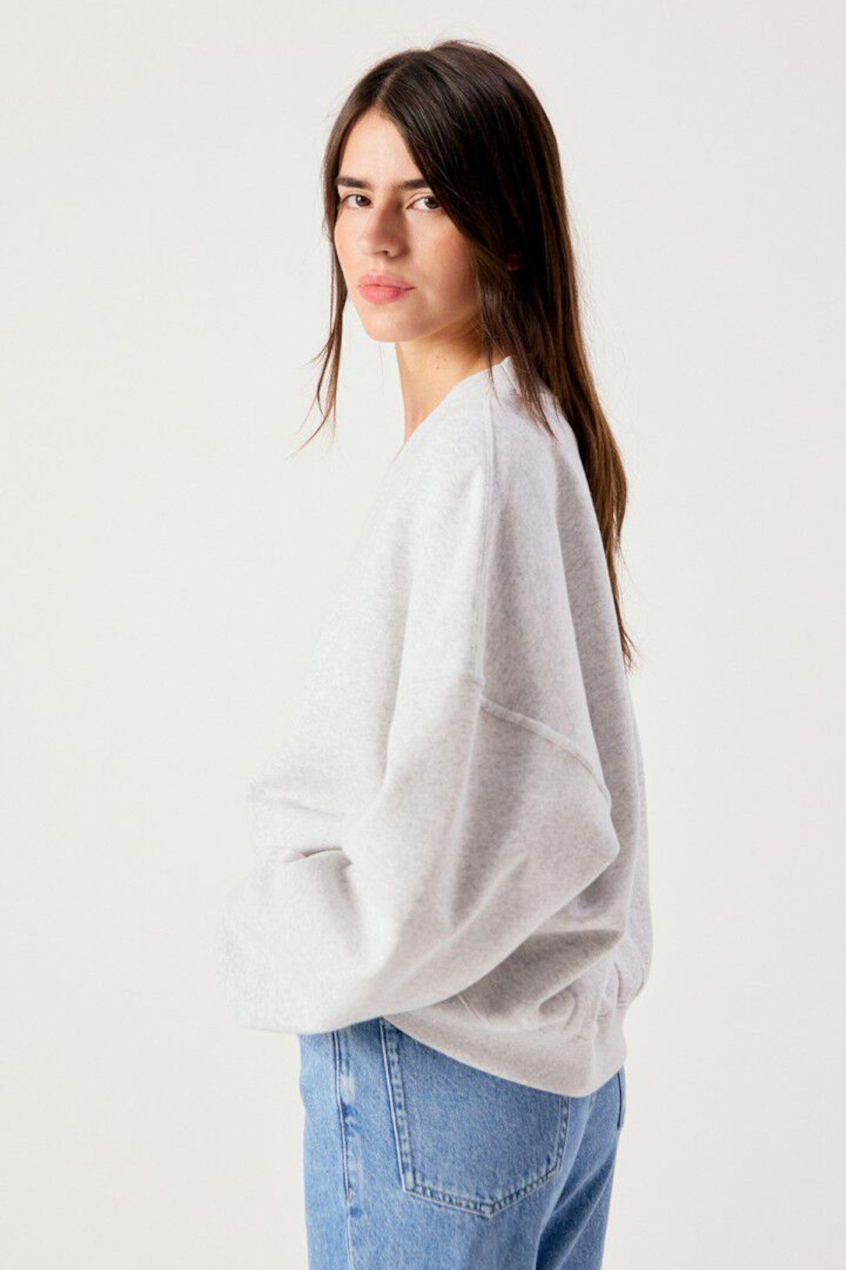 Bap03dh26 Pull Gris chiné — American Vintage, vue 2