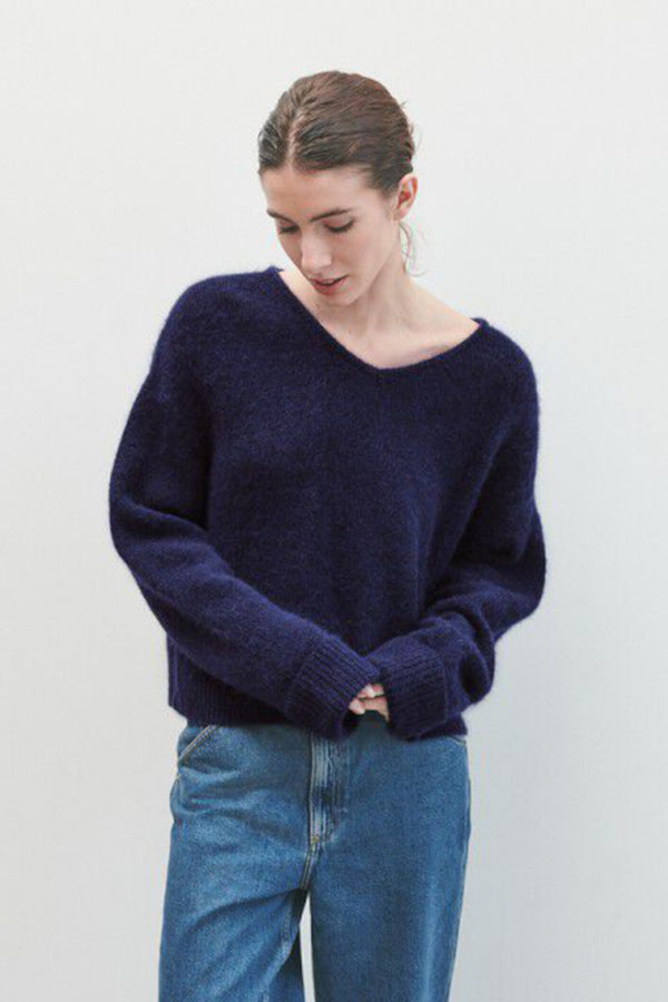 East 18H Sweater Mottled Navy