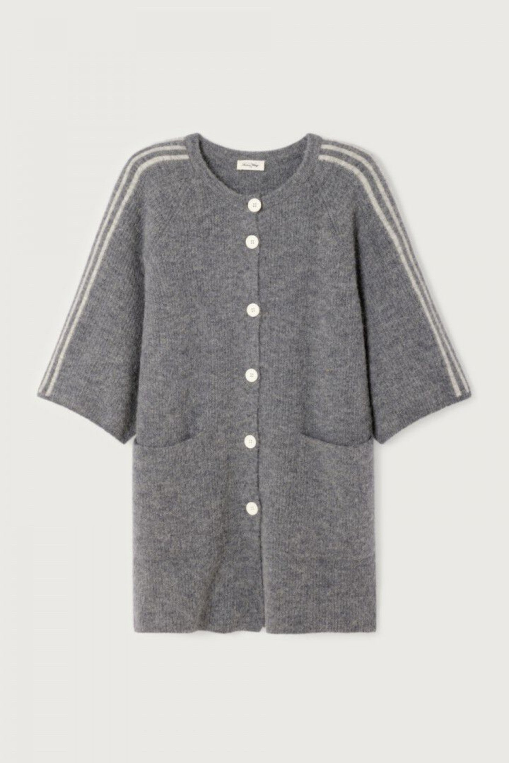 VITO19KE26 Cardigan Steel Mottled