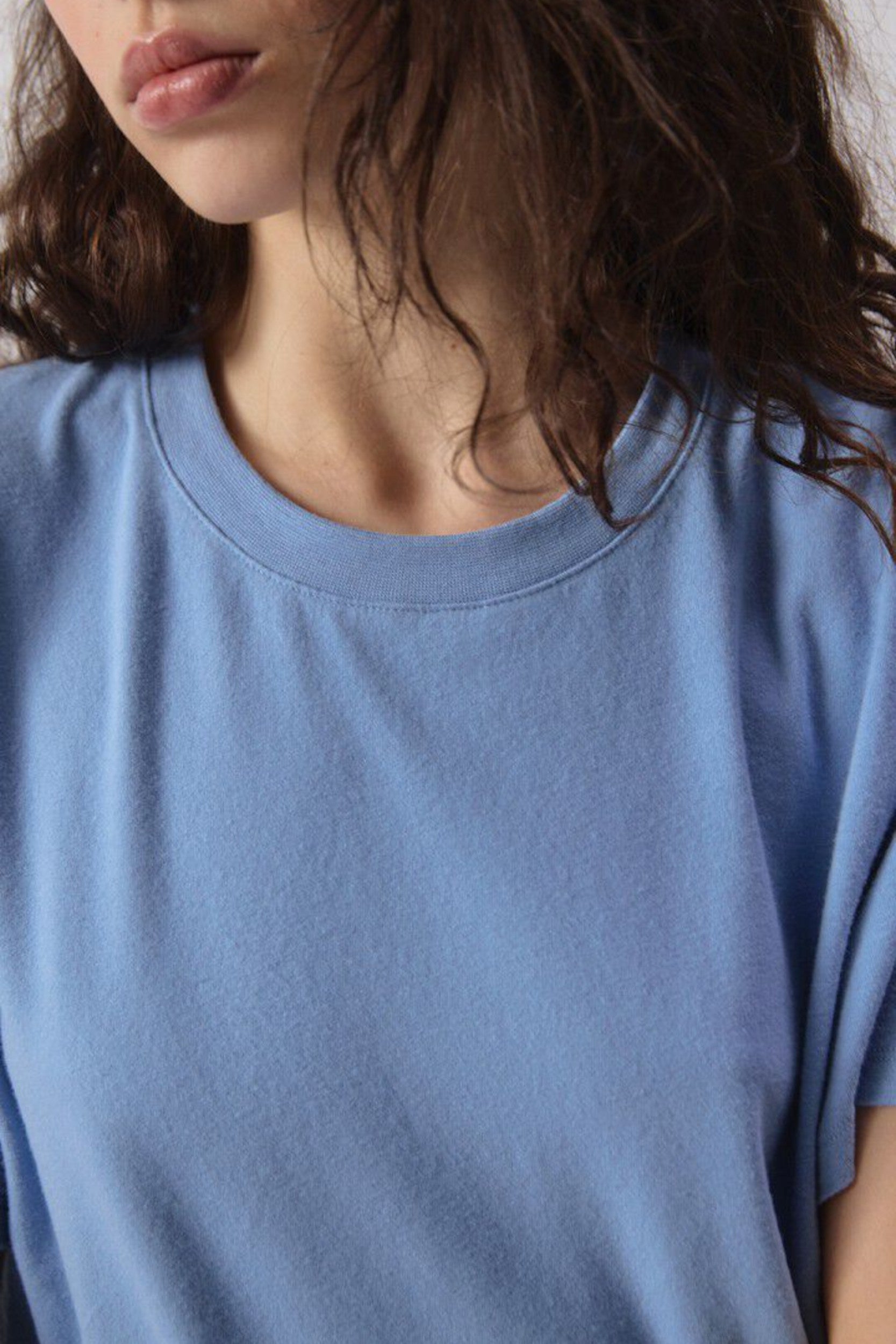Ypa02gh26 T-shirt Bleu chiné