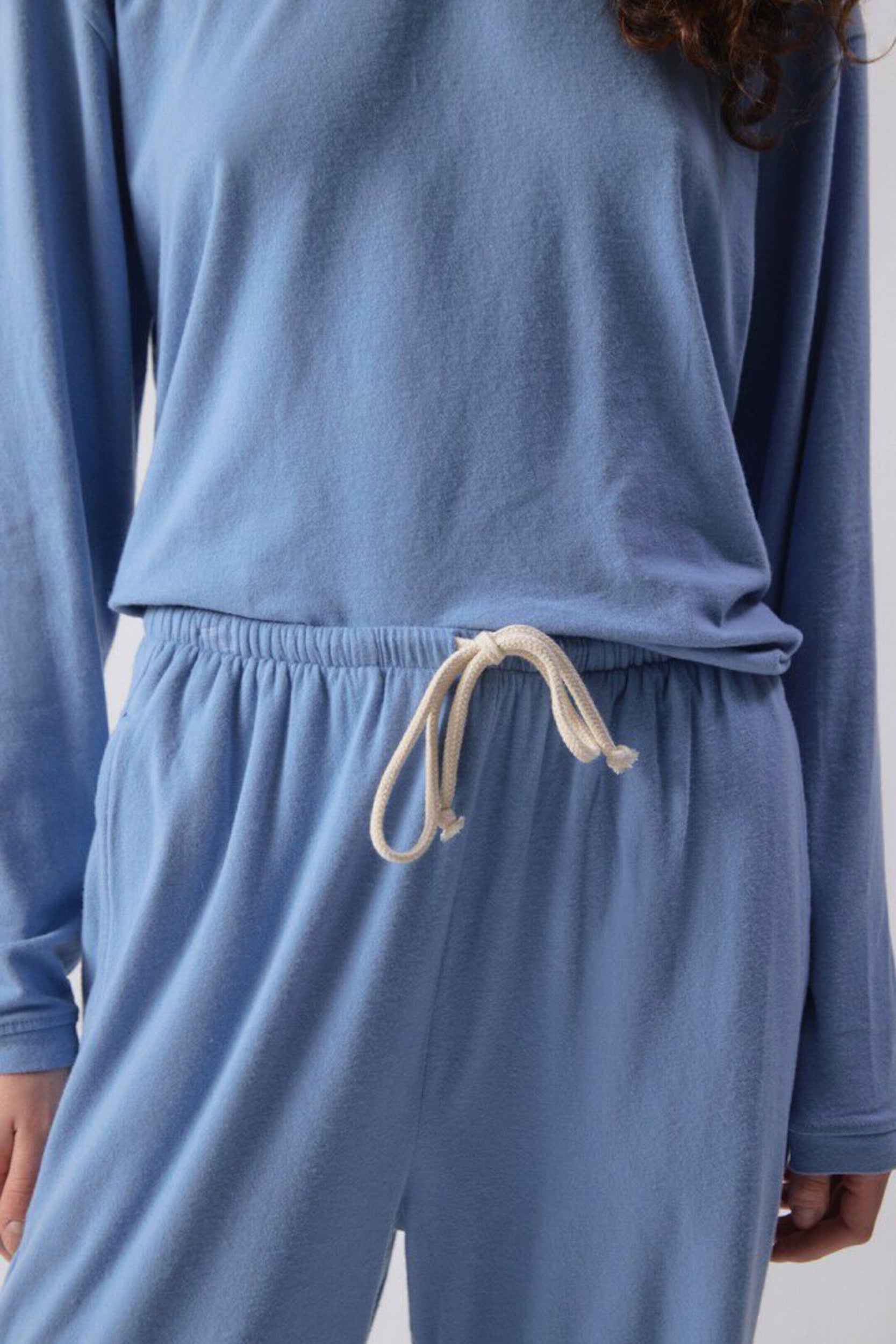Ypa02bh26 T-shirt Bleu Chiné — American Vintage, vue 2