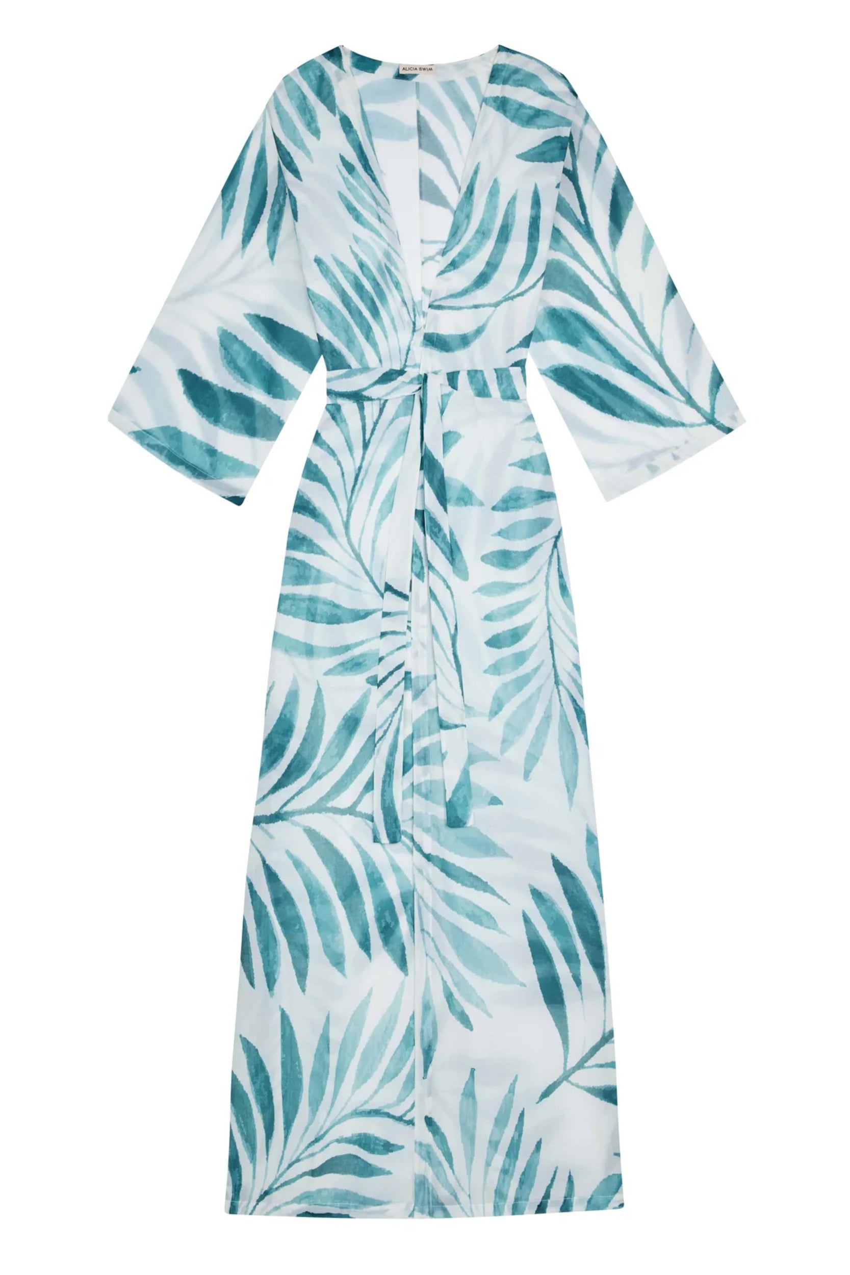 Long Kimono Cover-Up in Palms