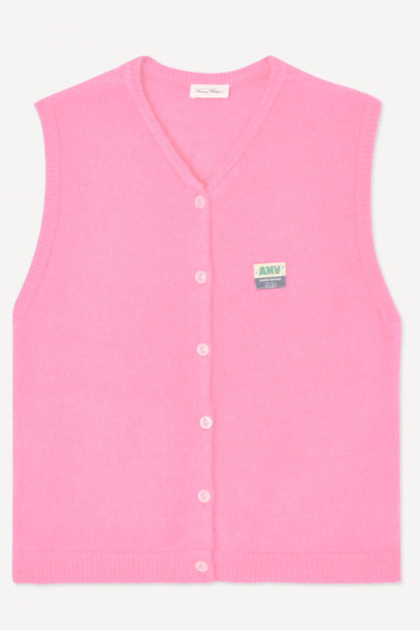 Vito 19G Cardigan Mottled Pink Fluo