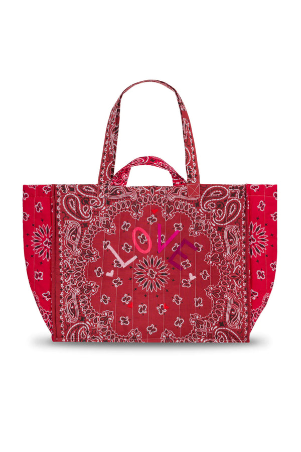 Maxi Cabas Quilted Love Cabas Vintage Red Real Red