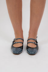 Abricot Patent Leather Shoes Black Carbon