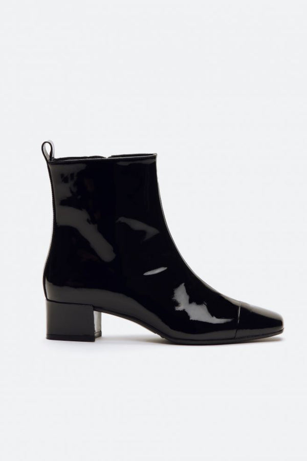 Estime Patent Leather Boots Black