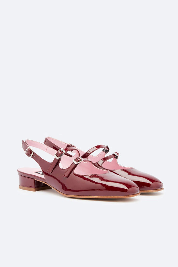 Peche Patent Leather Shoes Burgundy