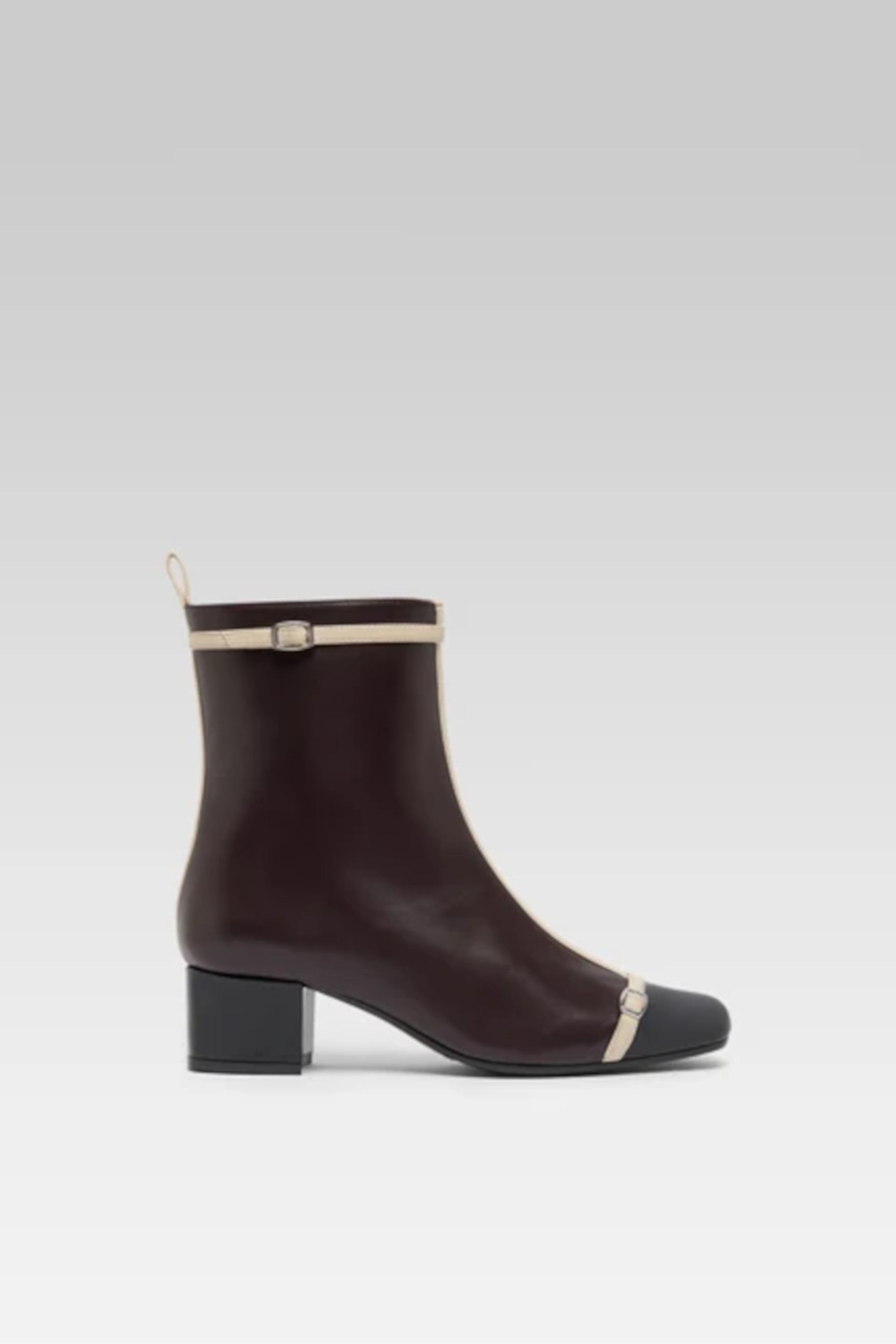Start Bis Chaussures Aubergine Blanc cassé — Carel, vue 2