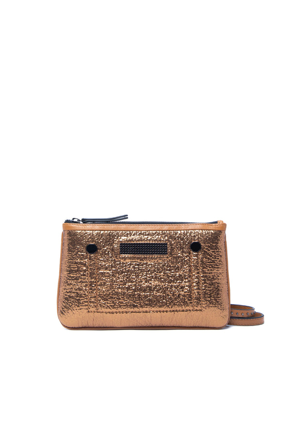 Mini Crinkle Sparkles Bag Copper Tan