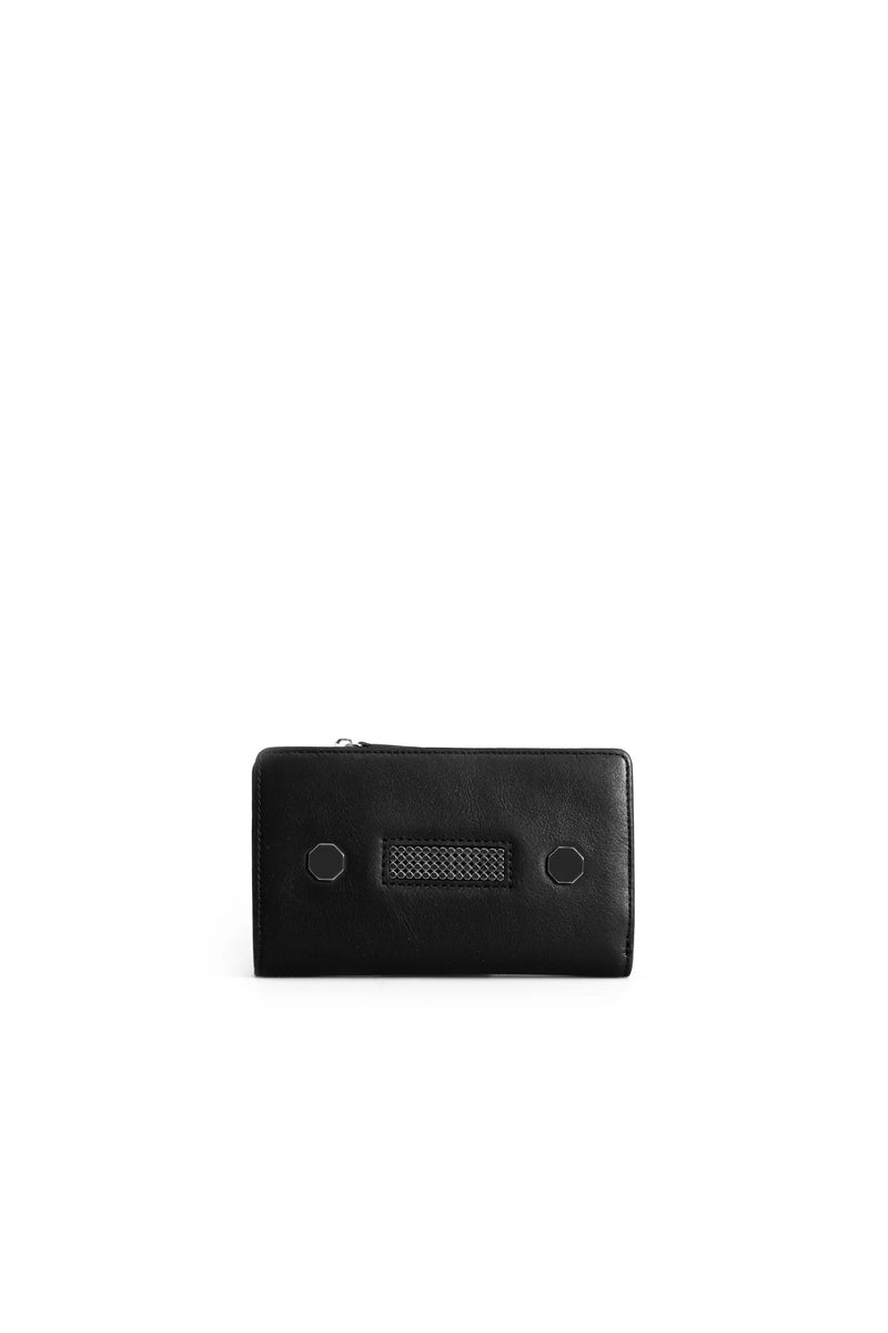 Mylas Classic Wallet Black Silver