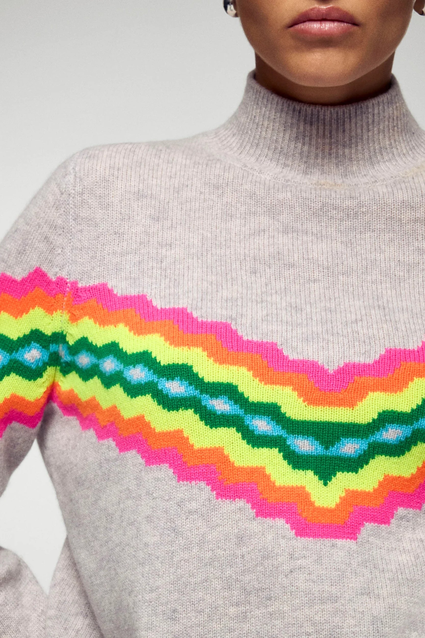 2501Wpm03327W Sweater Light Grey Mottled