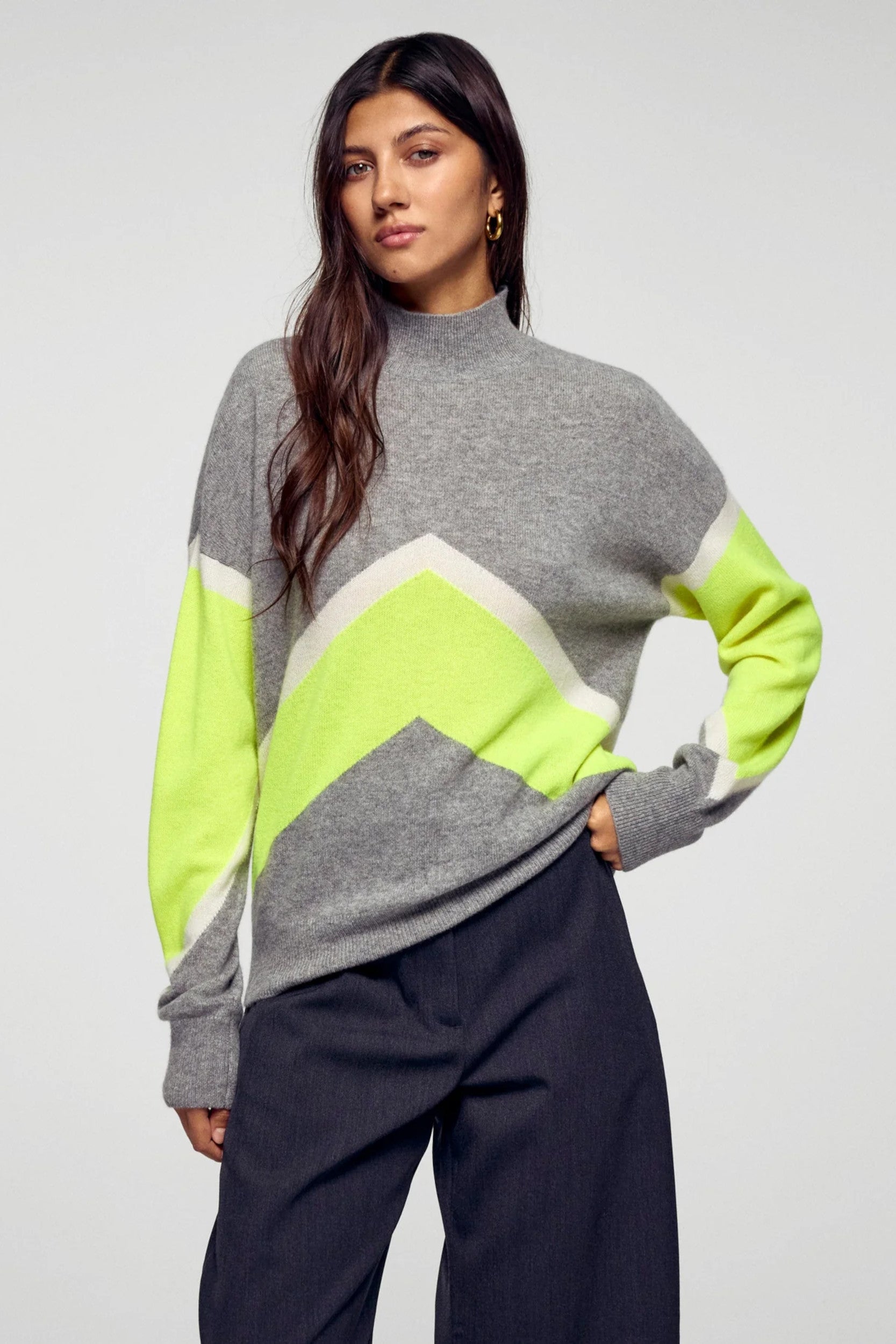 2501Wpm03316W Sweater Dark Grey Mottled