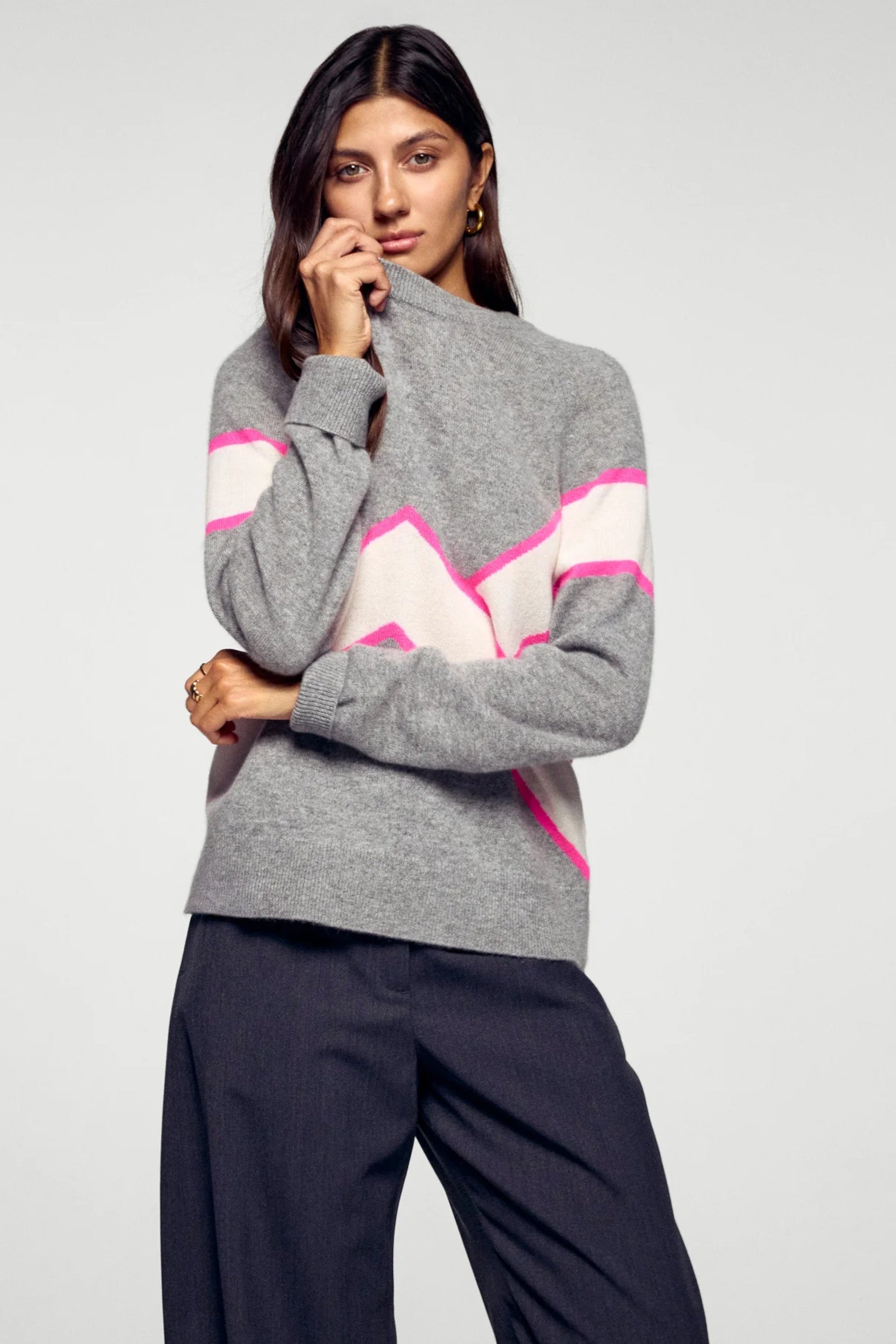 2501Wpr03314W Sweater Dark Grey Mottled