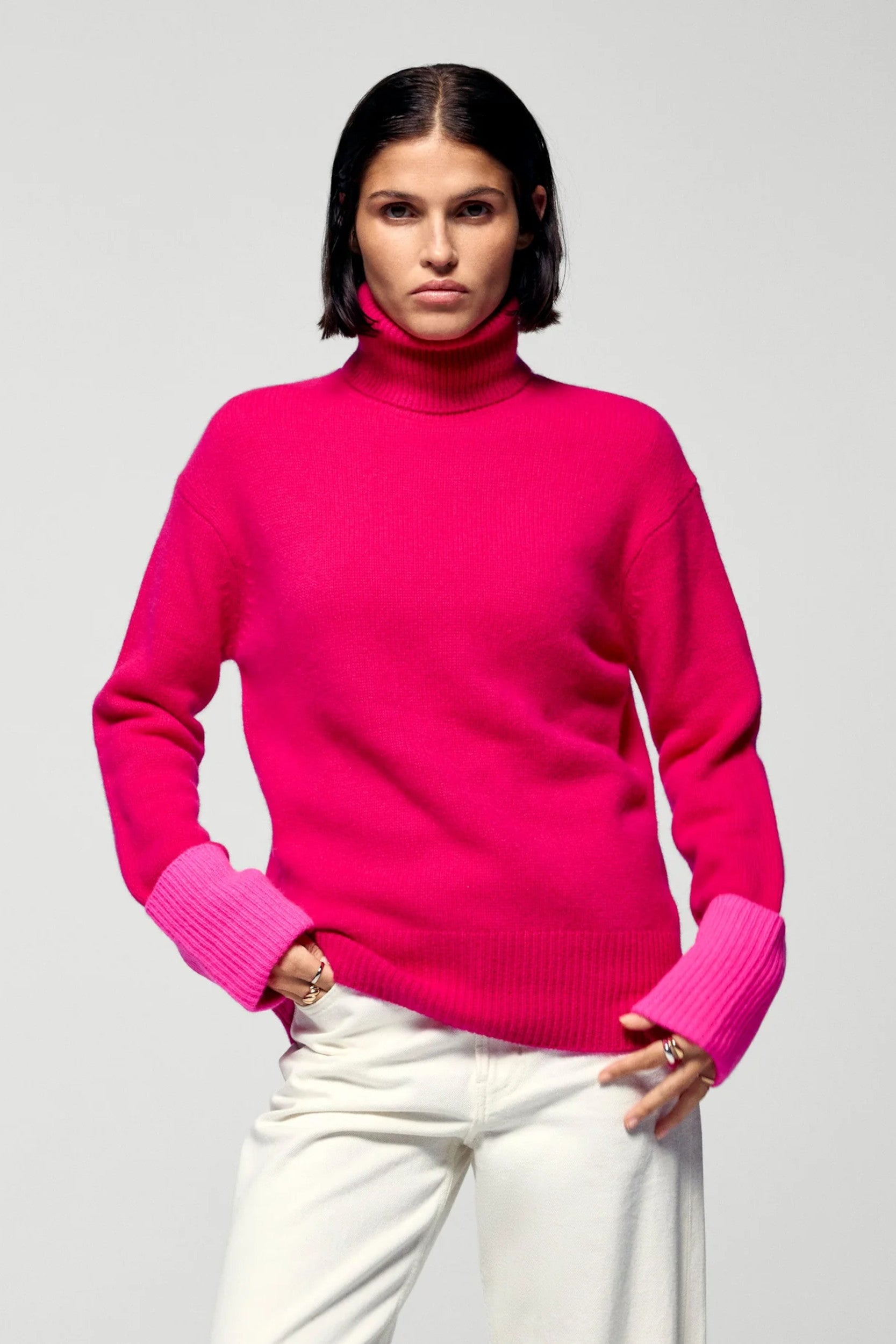 Permwpl02189W Sweater Raspberry Pink