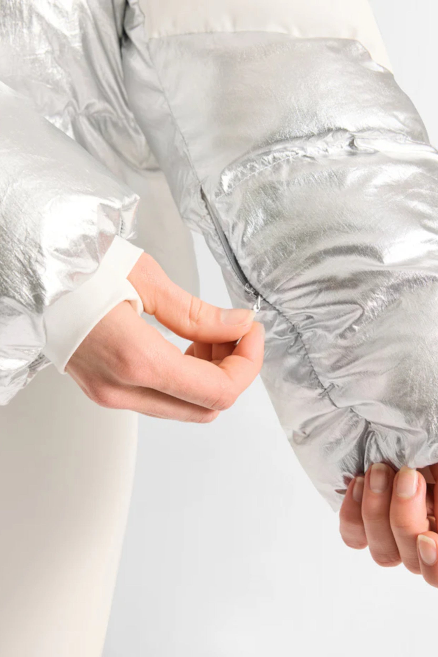 Charloy Metal Coat Silver