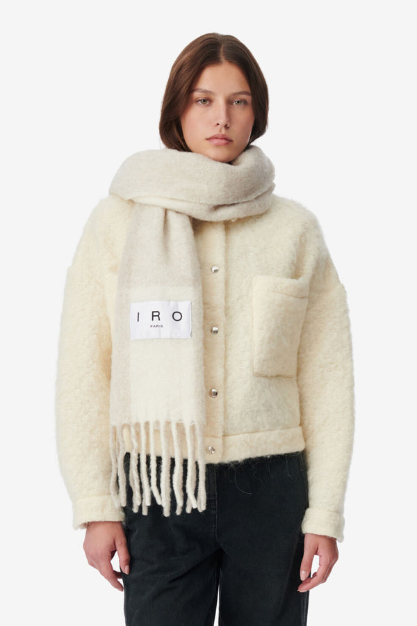 Auray Scarf White Beige