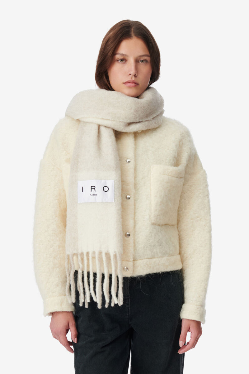 Auray Scarf White Beige